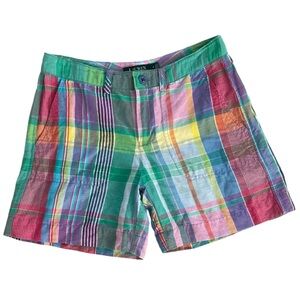 Lauren Ralph Lauren Madras Plaid Shorts Size 0
